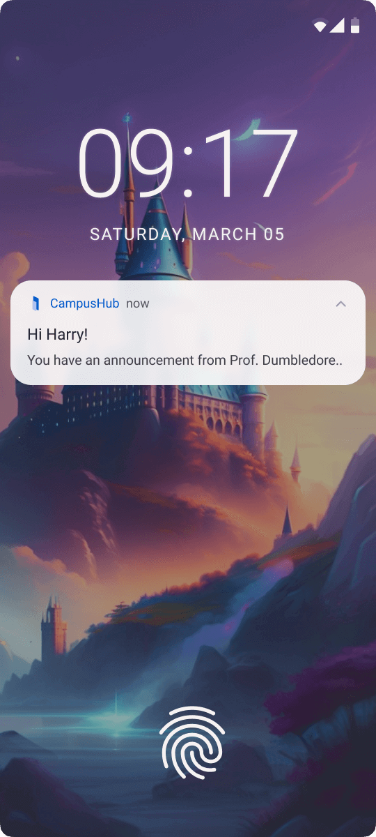 Notifications screen